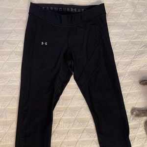 Black Under Armour 7/8 Leggings with Mesh Sides